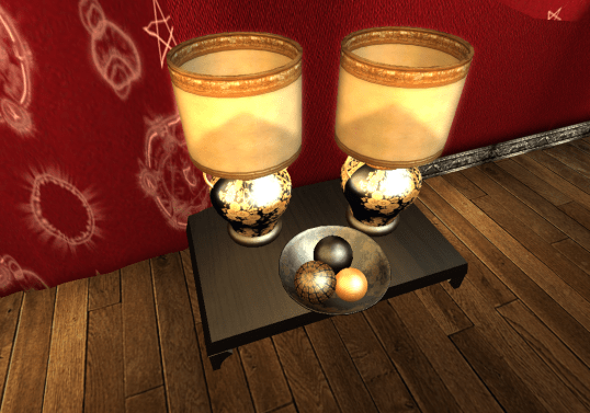 Twin Gold & Black Lacquer Lamps